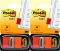2x Zakładki samoprzylepne Post-it proste, indeksujące, folia, półtransparentne, 25.4x43.2mm, 1x50 sztuk, pomarańczowy