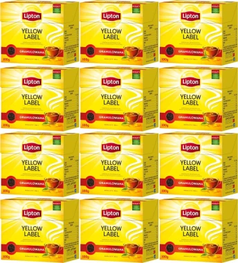 12x Herbata czarna granulowana Lipton Yellow Label, 100g