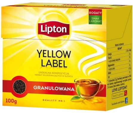 12x Herbata czarna granulowana Lipton Yellow Label, 100g