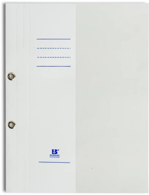50x Skoroszyt kartonowy oczkowy Barbara, 1/2 A4, do 150 kartek, 280g/m2, biały