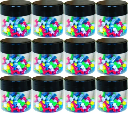 12x Pinezki beczułki Q-Connect, 60 sztuk, mix kolorów
