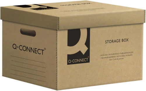 10x Pudło archiwizacyjne Q-Connect, 6x80mm, A4, szary