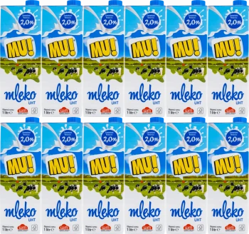 12x Mleko UHT Wart-Milk MU!, 2%, 1l