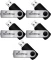 5x Pendrive MediaRange, 16GB, obracany, USB 2.0, srebrno-czarny