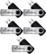 5x Pendrive MediaRange, 32GB, obracany, USB 2.0, srebrno-czarny