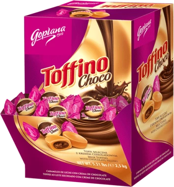4x Cukierki Goplana Toffino, czekoladowy, 2.5kg