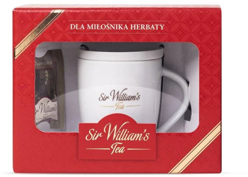 4x Zestaw prezentowy Sir William's Tea, 12 smaków, 12 sztuk + porcelanowy kubek