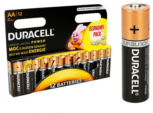 12x Bateria alkaliczna Duracell Basic, AA/LR6, 12 sztuk