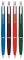 4x Długopis automatyczny Zenith 7, 0.8mm, mix kolorów obudowy, wkład niebieski