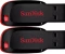 2x Pendrive SanDisk, Cruzer Blade, 64 GB, USB 2.0, czarny