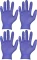 4x Rękawiczki nitrylowe bezpudrowe GFH, rozmiar M, 100 sztuk, fioletowo-niebieski