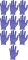 10x Rękawiczki nitrylowe bezpudrowe GFH, rozmiar M, 100 sztuk, fioletowo-niebieski