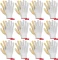 12x Rękawice tkaninowe Reis RDZN, nakrapiane, rozmiar 10, biało-żółty