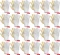 24x Rękawice tkaninowe Reis RDZN, nakrapiane, rozmiar 10, biało-żółty