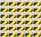 36x Taśma ostrzegawcza samoprzylepna Dalpo, 50mmx33m, żółto-czarny