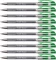 10x Długopis Rystor, V-Pen 6000, 0.7mm zielony