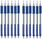 12x Długopis automatyczny Uni, Laknock SN-101, 0.7mm, niebieski