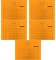 5x Skoroszyt zawieszany kartonowy Donau, z wąsem, A4, 230g/m2, pomarańczowy