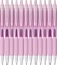 12x Długopis automatyczny Uni SXN-101FL Jetstream Light Pink, 0.7mm, różowa obudowa, niebieski tusz