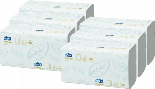 6x Ręcznik papierowy Tork 100289 Xpress Premium, miękki, dwuwarstwowy,w składce ZZ, 150 składek, biały