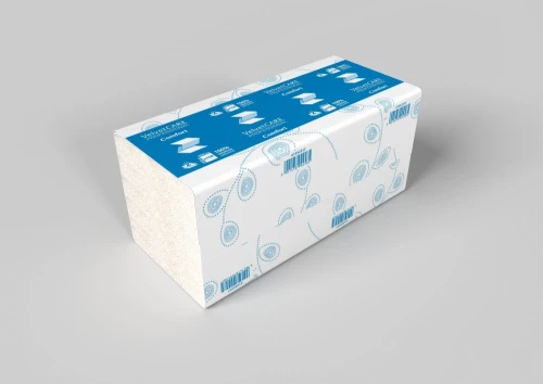20x Ręcznik papierowy Velvet Care Professional, dwuwarstwowy, w składce ZZ, 150 składek, biały