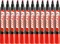 12x Marker permanentny Kamet, Gigant, ścięta, 5.5mm czerwony