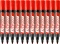 12x Marker permanentny Kamet, Gigant, okrągła, 5.2mm czerwony