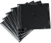 15x Pudełko slim na płytę CD/DVD Omega, plastikowe, 1 sztuka, czarny