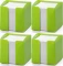 4x Pojemnik z białymi karteczkami Durable Trend, 100x105x100mm, 800 karteczek, zielony