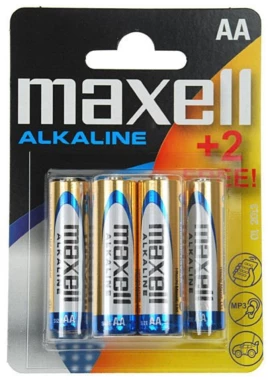 24x Bateria alkaliczna Maxell, AA, 6 sztuk (4+2)