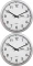 2x Zegar ścienny Hama CWA100, 30.5cm, tarcza kolor biały, obudowa kolor srebrny