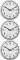 3x Zegar ścienny Hama CWA100, 30.5cm, tarcza kolor biały, obudowa kolor srebrny