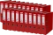 20x Segregator Bantex XXL, A4, szerokość grzbietu 80mm, do 600 kartek, czerwony