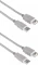 2x Kabel-przedłużacz USB A-A Hama, 1.8m, szary