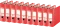 10x Segregator Esselte No.1 Power, A5, szerokość grzbietu 75mm, do 500 kartek, czerwony