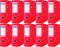 10x Segregator Donau Master, A4, szerokość grzbietu 75mm, do 500 kartek, czerwony