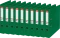 10x Segregator Esselte No.1 Power, A4, szerokość grzbietu 50mm, do 350 kartek, zielony