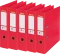 5x Segregator Esselte Vivida No.1 Power, A4, szerokość grzbietu 75mm, do 500 kartek, czerwony