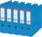 5x Segregator Esselte Vivida No.1 Power, A4, szerokość grzbietu 75mm, do 500 kartek, niebieski