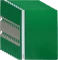 10x Skoroszyt plastikowy hakowy Biurfol, twardy, A4, do 200 kartek, zielony
