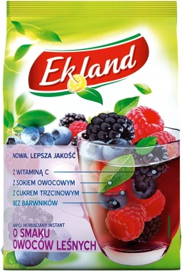 12x Herbata rozpuszczalna Ekland, owoce leśne z witaminą C, 300g