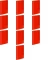 10x Teczka z gumką laminowana VauPe Large 2, A4, 20mm, czerwony