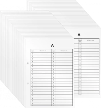 100x Przekładka kartonowa do akt osobowych typ A Biurfol, A4, 1 karta