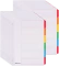 20x Przekładki kartonowe gładkie z kolorowymi indeksami Office Depot Mylar, A4, 6 kart, biały