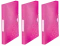 3x Teczka plastikowa z gumką Leitz Wow, A4, 30mm, różowy