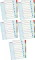 5x Przekładki kartonowe numeryczne z kolorowymi indeksami Esselte, laminowane, A4+, 1-10 kart, mix kolorów