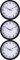 3x Zegar ścienny Hama PP-250, 25cm, tarcza kolor biały, rama kolor czarny