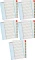 5x Przekładki kartonowe numeryczne z kolorowymi indeksami Esselte, laminowane, A4+, 1-31 kart, mix kolorów