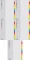 5x Przekładki kartonowe gładkie z kolorowymi indeksami Office Products, A4, 10 kart, mix kolorów