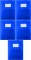 5x Teczka plastikowa z narożną gumką Donau, A4, niebieski